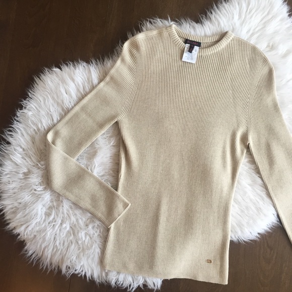 Escada Sweaters - Escada Cashmere Nude Ribbed Sweater